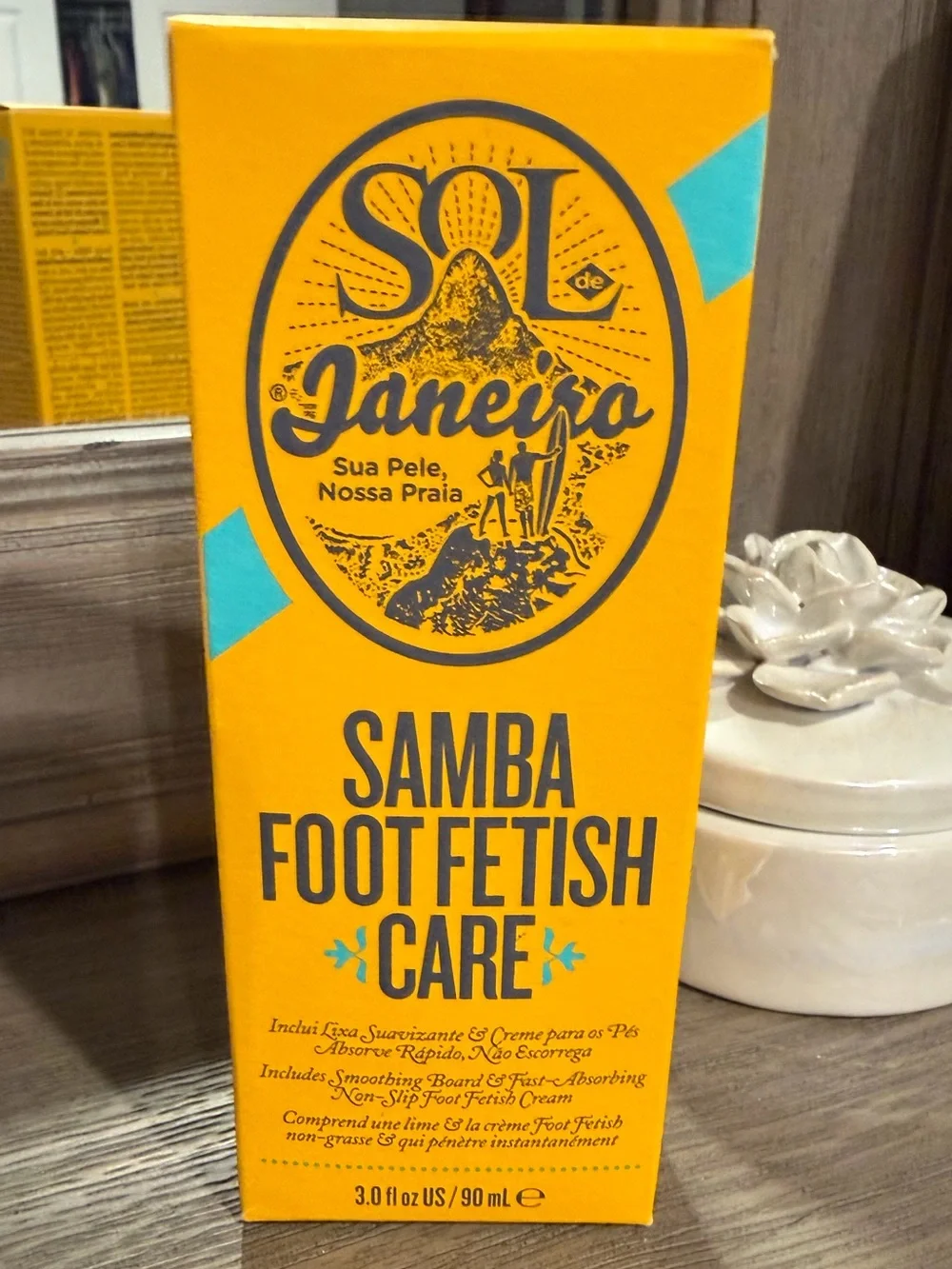 Sol de Janeiro Samba Foot Fetish Cream Set with Turquoise File and Cream Pouch